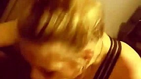 Sloppy blonde blowjob on big interracial cock turns into monster toppy.