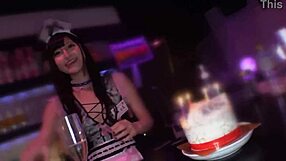 Young Asian babe feels intense pleasure sucking cock and cumming