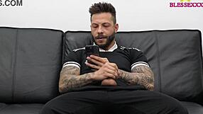 My straight friend comes across me masturbating and decides to join me in the act