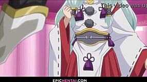 selena walks into kazuma's trap in this hentai story