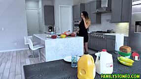 Stepsiblings dive into raw intimacy right in front of McKenzie Lee! Wild licking and more!