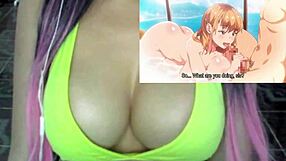 Beautiful shemale cosplays in hot hentai with squirting action