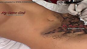 Extreme model alira astro gets her pussy tattooed