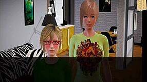 My new family 241 - ass and tits in erotic 3d anime hentai homemade scene