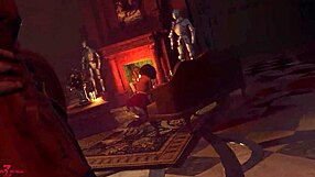 velma encounters the ghost in a brothel, leading to rough blowjob and deepthroat with big cock