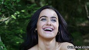 Hot kitten gets facial and eats all the cum