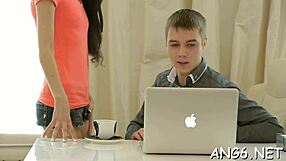 WORSHIPPED GAL ENGI SUCKS PHALLUS AND LICKS BALLS TOGETHER