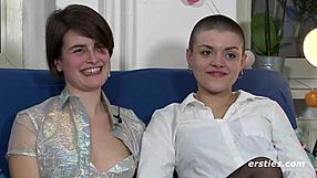 Luna licks and spoils tumpie's big natural tits and hairless ass