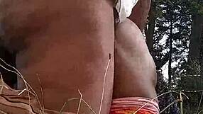 Banging an old thot behind a gas station outdoors