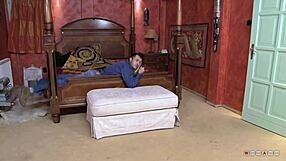 Alluring Blondie In Lingerie Gives Footjob And Receives Cumshot