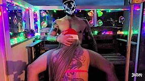 Sexy Christmas Blowjob With Deepthroat And Cumshot