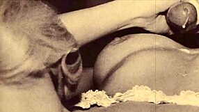 Lucky old man in vintage threesome.