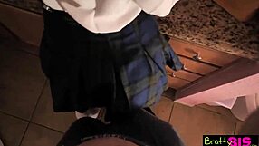 tasty brunette giving massage with gusto