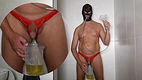 old dutch man enjoys extreme golden shower pee drinking