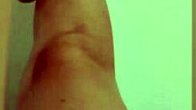 The shy petite 18+ hottie revealed her sexy legs with red pedicure for a footjob.