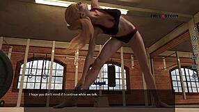 Nude photoshoot with indian landlady in 3d game