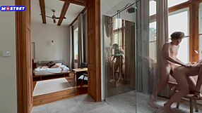 she didn't mind joining them in shower group fuck with doggystyle and sucking