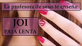 Follow the teacher's instructions for masturbation joi