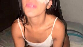 she's getting her skinny ass fisted deep while choking and deepthroating to orgasm