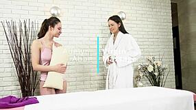 Adelyn abbe gets first time massaged