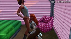 Redhead gets pounded by monster cock in public - Sims 4