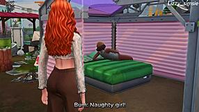 Innocent Redhead Takes BBC in Street Bum Action - Sims 4