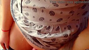 hot milf pulls pantyhose up full of cum, feeling wet and horny