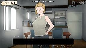 Pregnant wife dominated by old father-in-law in cuckold hentai gameplay ending happily