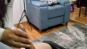 Quick oral with friend while husband works!