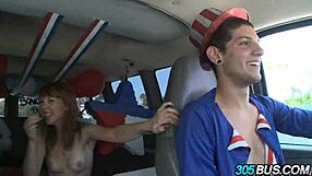 Redhead Babe Delila Darling Gives Outdoor Blowjob