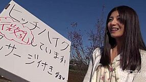 Japanese Girl With Small Tits Hitchhikes Despite No Money
