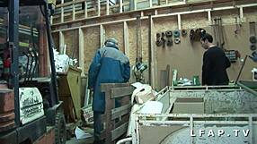 bbw french mom in a serious threesome sodomy with grandpa.