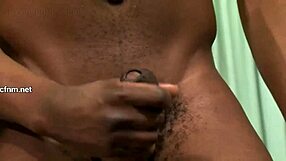 English Black Man Stroking Cock For Young Women In CFNM Fun?