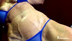 Baile muscles in panties bikini thong