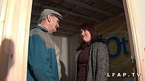 bbw french mom in a serious threesome sodomy with grandpa.