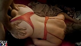 1949 French Amateur Slut in Red Satin Outfit Fucked Doggystyle