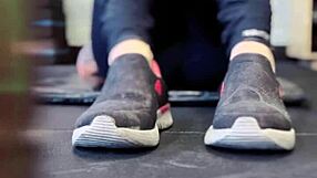 Gym Workout Turns Wet And Wild In Public!