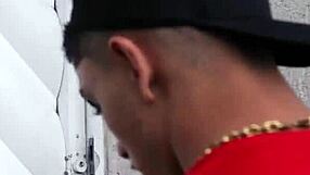 i'm giving blowjobs to big cocks in this gay threesome