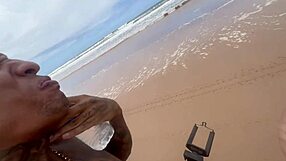 I WENT WITH MY FRIEND TO GIVE PUSSY ON A NUDIST BEACH FOR THE BIG DICKS