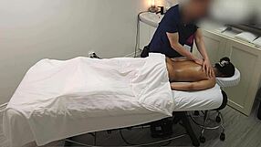 Skinny teen gets a sensual massage from a hot masseuse