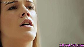 Babe licks cum off feet after intense fucking session!