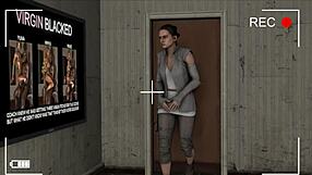 Rey Auditions for Porn in Cute 3D Cartoon Interracial Scene