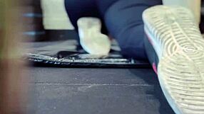 Gym Workout Turns Wet And Wild In Public!