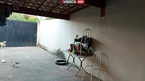 Young girl in towel seduces pizza guy for intense facial cumshot