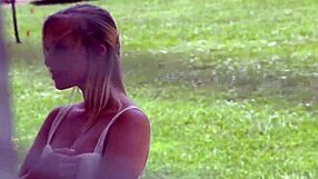 Kinky teen rough fucked while masturbating