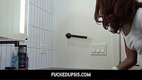 hey, stepsister catches wanking in bathroom