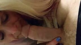 Johnny Receives Intense Blowjob From Blonde Babe