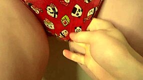 stepsister submits and squirts in panties with toys on her wet shaved pussy