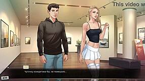 Red string part 12: A sexy animated game with naked blondes and hot gym scenes