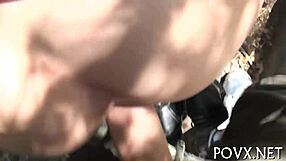 Young teen fucks hard in pov